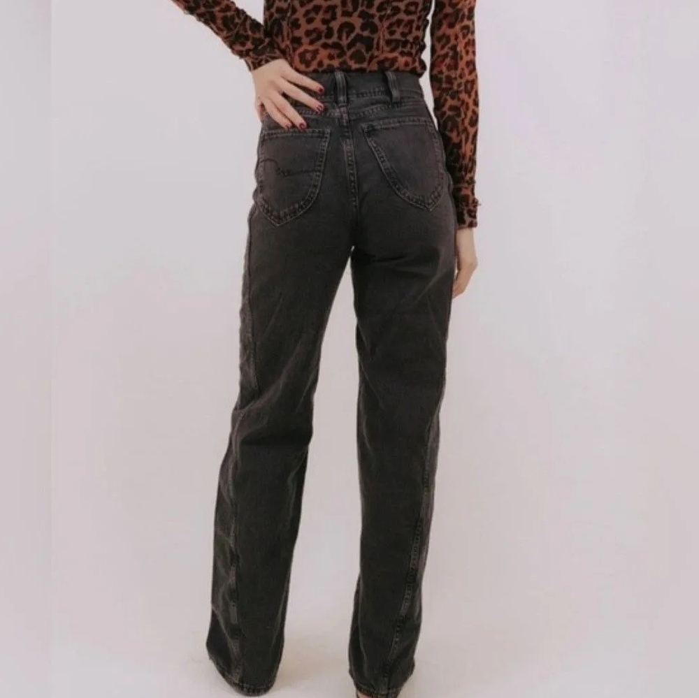 Free People Aster Straight High-Waist Women’s Jeans - Black Size 29 - Picture 2 of 3